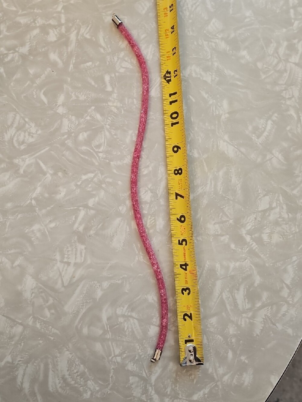 Swarovski Pink Sparkle Mesh Wrap Bracelet with Silver Clasp - Picture 3 of 3